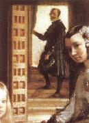 VELAZQUEZ, Diego Rodriguez de Silva y Detail of Palace handmaiden oil on canvas